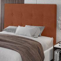 Cabeceira Cama Box Casal Luana 140cm Veludo Laranja - Abmaza Cabeceira Cama Box Casal Luana 140cm Veludo Laranja - Abmaza