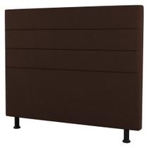 Cabeceira Cama Box Casal Malik 140cm Sintético Marrom - Desk Design