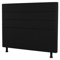 Cabeceira Cama Box Casal Malik 140cm Suede Preto - Desk Design