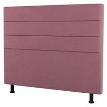 Cabeceira Cama Box Casal Malik 140cm Suede Rosé - Desk Design