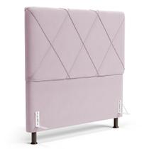 Cabeceira Cama Box Casal Mel 140cm com Frame Suede Rosa Bebê - Desk Design