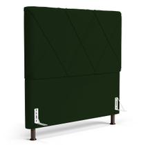 Cabeceira Cama Box Casal Mel 140cm com Frame Veludo Verde - Desk Design Cabeceira Cama Box Casal Mel 140cm com Frame Veludo Verde - Desk Design