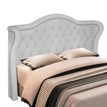 Cabeceira Cama Box Casal Monaco 1,40cm - Linho Cinza - Perfan Móveis