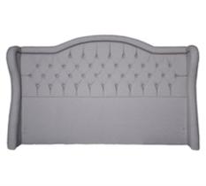 Cabeceira Cama Box Casal Monaco Veludo Cinza - Perfan Móveis Cabeceira Cama Box Casal Monaco Veludo Cinza - Perfan Móveis