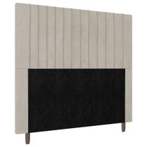 Cabeceira Cama Box Casal Nala 140cm Veludo Bege - Abmaza