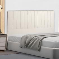Cabeceira Cama Box Casal Namur 140 Cm Suede Bege Claro