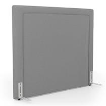 Cabeceira Cama Box Casal Padrão Alba 140cm com Frame Linho Cinza - Desk Design Cabeceira Cama Box Casal Padrão Alba 140cm com Frame Linho Cinza - Desk Design