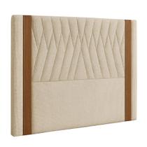 Cabeceira Cama Box Casal Queen 160 cm Mali Linho Bege - Nexta Casa Cabeceira Cama Box Casal Queen 160 cm Mali Linho Bege - Nexta Casa