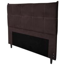 Cabeceira Cama Box Casal Queen 160 cm Marselha Veludo Marrom - Sheep Estofados