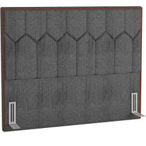 Cabeceira Cama Box Casal Queen 160 cm P05 Londres Linho Cinza Escuro - Lyam Decor