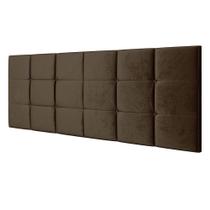 Cabeceira Cama Box Casal Queen 1,60 Suspensa Bia Suede - Marrom - RPM Móveis