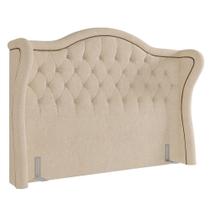 Cabeceira Cama Box Casal Queen 160cm Antibes P02 Boucle Bege - Mpozenato