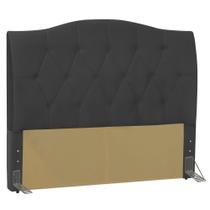 Cabeceira Cama Box Casal Queen 160cm Colônia Suede Preto - D'Monegatto