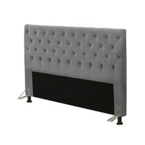 Cabeceira Cama Box Casal Queen 160cm Cristal Veludo Cinza - JS Móveis