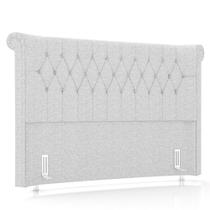 Cabeceira Cama Box Casal Queen 160cm Dust P02 Linho Cinza Claro - Mpozenato Cabeceira Cama Box Casal Queen 160cm Dust P02 Linho Cinza Claro - Mpozenato