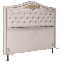 Cabeceira Cama Box Casal Queen 160cm Imperial Veludo J02 Bege - Mpozenato