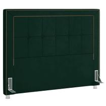 Cabeceira Cama Box Casal Queen 160cm Paolla P02 Veludo Verde Musgo - Mpozenato