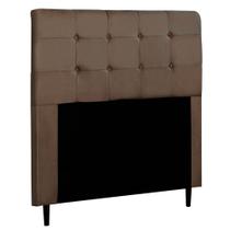Cabeceira Cama Box Casal Queen Luna 160cm Suede Marrom - Desk Design