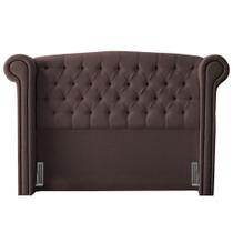 Cabeceira Cama Box Casal Queen Size Adelle 160cm Com Frame Suede Marrom - Desk Design Cabeceira Cama Box Casal Queen Size Adelle 160cm Com Frame Suede Marrom - Desk Design
