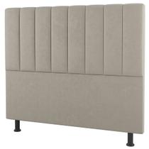 Cabeceira Cama Box Casal Queen Size Cora 160cm Suede Bege - Abmaza Cabeceira Cama Box Casal Queen Size Cora 160cm Suede Bege - Abmaza