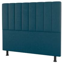 Cabeceira Cama Box Casal Queen Size Cora 160cm Suede Turquesa - Desk Design Cabeceira Cama Box Casal Queen Size Cora 160cm Suede Turquesa - Desk Design