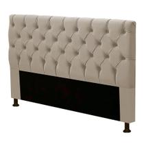 Cabeceira Cama Box Casal Queen Size Cristal 160cm Suede Bege - Abmaza Cabeceira Cama Box Casal Queen Size Cristal 160cm Suede Bege - Abmaza