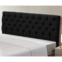 Cabeceira Cama Box Casal Queen Size Cristal 160cm Suede Preto - Abmaza Cabeceira Cama Box Casal Queen Size Cristal 160cm Suede Preto - Abmaza