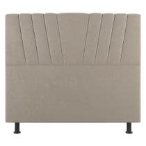 Cabeceira Cama Box Casal Queen Size Dublin 160cm Suede Bege - Abmaza