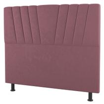 Cabeceira Cama Box Casal Queen Size Dublin 160cm Suede Rosê - Desk Design Cabeceira Cama Box Casal Queen Size Dublin 160cm Suede Rosê - Desk Design