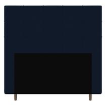 Cabeceira Cama Box Casal Queen Size Leiria 160cm Veludo Azul Marinho - Desk Design