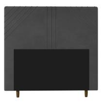 Cabeceira Cama Box Casal Queen Size Lisboa 160cm Suede Cinza - Abmaza Cabeceira Cama Box Casal Queen Size Lisboa 160cm Suede Cinza - Abmaza