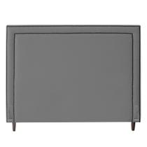 Cabeceira Cama Box Casal Queen Size Maísa 160cm Com Frame Linho Cinza - Desk Design