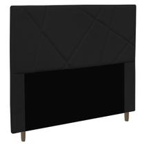 Cabeceira Cama Box Casal Queen Size Mali 160cm Corano Preto - Desk Design