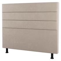 Cabeceira Cama Box Casal Queen Size Malik 160cm Suede Bege - Desk Design