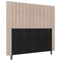 Cabeceira Cama Box Casal Queen Size Nala 160cm Suede Bege - Desk Design Cabeceira Cama Box Casal Queen Size Nala 160cm Suede Bege - Desk Design