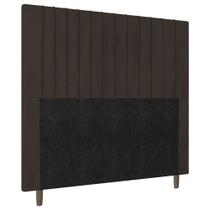 Cabeceira Cama Box Casal Queen Size Nala 160cm Suede Marrom - Desk Design