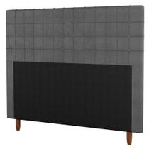 Cabeceira Cama Box Casal Queen Size Parisis 160cm Linho Cinza - Abmaza