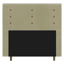 Cabeceira Cama Box Casal Queen Size Roma 160cm Suede Bege - Abmaza