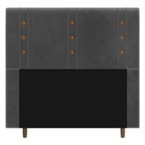 Cabeceira Cama Box Casal Roma 140cm Suede Cinza - Desk Design