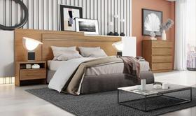 Cabeceira Cama Box Casal Royal com 2 Criado Novo Horizonte Cumaru Cabeceira Cama Box Casal Royal com 2 Criado Novo Horizonte Cumaru