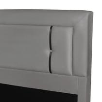 Cabeceira Cama Box Elegance Estofada 1,40m Suede Cinza