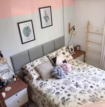 Cabeceira Cama Box Em Placas Para Colar Na Parede Queen size 1,60 x 80 - 8 placas