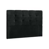 Cabeceira Cama Box Estofada Casal Casal Clean Plus Casal - Suede Negro - Simbal