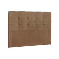 Cabeceira Cama Box Estofada Casal Casal Clean Plus Suede Marrom Taupe - Simbal