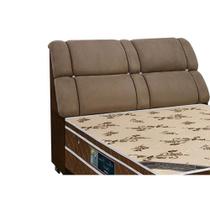 Cabeceira Cama Box Estofada Casal Casal Imperador Suede Marrom Chocolate - Simbal Cabeceira Cama Box Estofada Casal Casal Imperador Suede Marrom Chocolate - Simbal