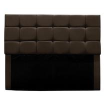 Cabeceira Cama Box Estofada Queen 160 cm Bianca Suede Marrom