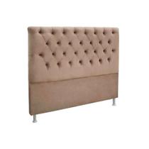 Cabeceira Cama Box Estofada Queen Queen Embaixatriz Suede Bege - Simbal