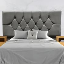 Cabeceira Cama Box Estofada Solteirão 100 cm Suede Isabela