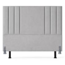 Cabeceira Cama Box Estofada Solteiro 90 Cm Elegante Veludo Frame Cinza Cabeceira Cama Box Estofada Solteiro 90 Cm Elegante Veludo Frame Cinza