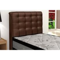 Cabeceira Cama Box Estofada Solteiro Solteiro Dama Solteiro - Courano Cacau - Simbal